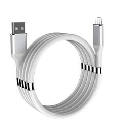 SN01-1M-Micro-White | Navíjecí USB kabel pro rychlé nabíjení | Rychlé nabíjení 3.0