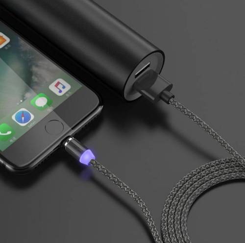 AM23 | 3v1 2M | Magnetický USB nabíjecí kabel pro nabíjení telefonu | Rychlé nabíjení 3.0 2.4A