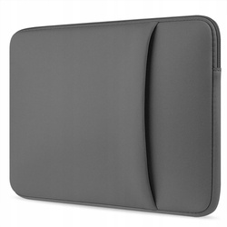BR02 | Neoprene sleeve, 15.6 &quot;laptop case | extra pocket | gray