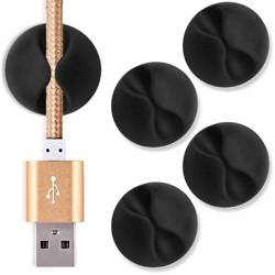 Set of 5 pieces | EH26-Black | Round organizer for cables