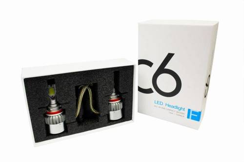 A set of LED bulbs H9 H11 C6 Bridgelux COB ™ 7600 lm
