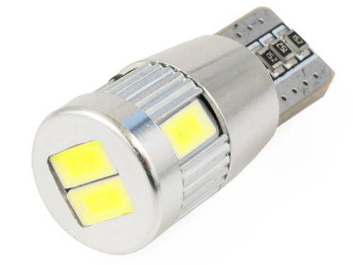 Car LED bulb W5W T10 6 SMD 5630 SUPER CAN BUS without lens