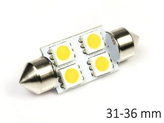 LED-Autolampe C5W 4 SMD 5050 WARM