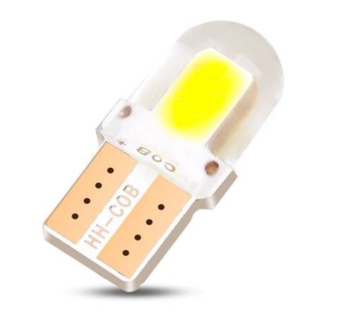 LED-Birne W5W T10 2 COB 4-Chip-Silikon | Kurz - 24 mm