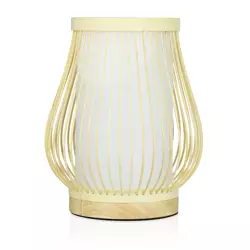DLM-P240 | Stojąca lampka nocna 25cm, bambusowa, gwint E27