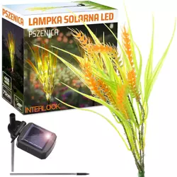 FLD-44-YELLOW | Kwiatek solarny | Ogrodowa lampa solarna LED Pszenica | 73 cm, 600 mAh