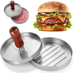 HM-S117-SILVER | Forma do burgera | Praska do mięsa  |  Forma do przyrządzenia mięsa na grilla 