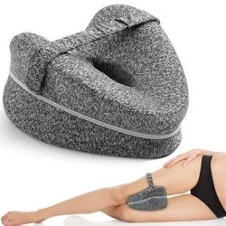 JLP-013-GREY | Poduszka ortopedyczna | Klin miedzy kolana do spania na boku | Poduszka wspierająca naturalne ułożenie ciała