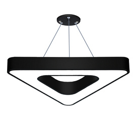 LPL-006 | Lampa sufitowa wisząca LED 50W | trójkątna | aluminium | CCD niemrugająca | Φ80x6