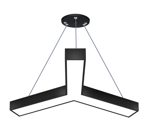 LPL-001 | Lampa sufitowa wisząca LED 30W | kształt Y | aluminium | CCD niemrugająca | Φ90x10x6