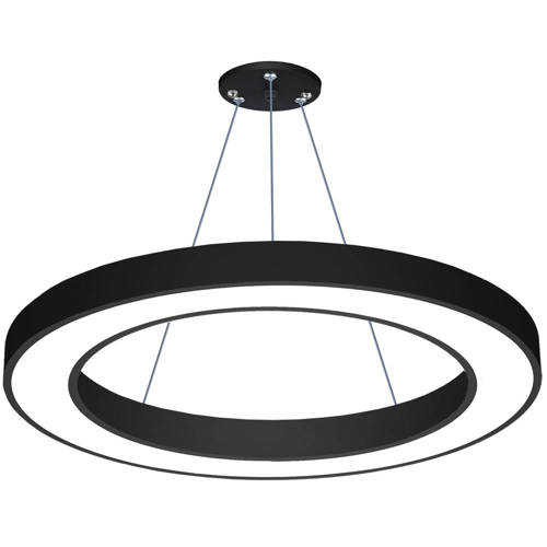 LPL-004 | Lampa sufitowa wisząca LED 50W | okrągła | aluminium | CCD niemrugająca | Φ80x6