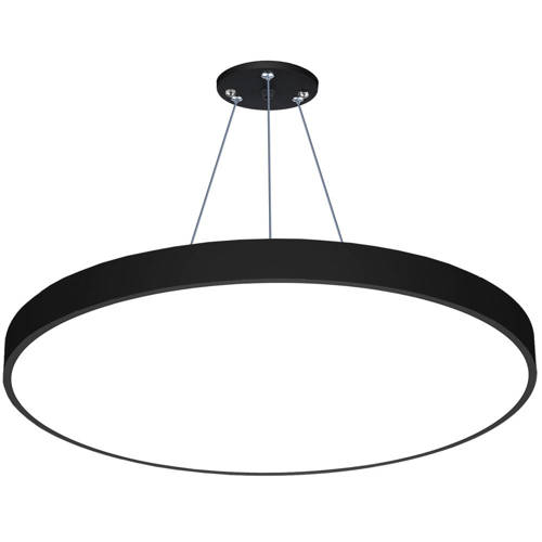 LPL-005 | Lampa sufitowa wisząca LED 80W | okrągła pełna | aluminium | CCD niemrugająca | Φ80x6