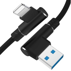 AM30 | Apple Lightning 1M | Vinklad telefonladdning USB-kabel | iPhone 5 6 7 8 X 11 2.4A