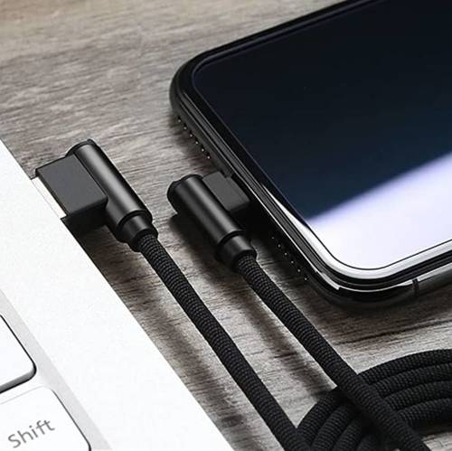 AM30 | Type-C 1M | Kątowy kabel USB do ładowania telefonu | Quick Charge 3.0 2.4A